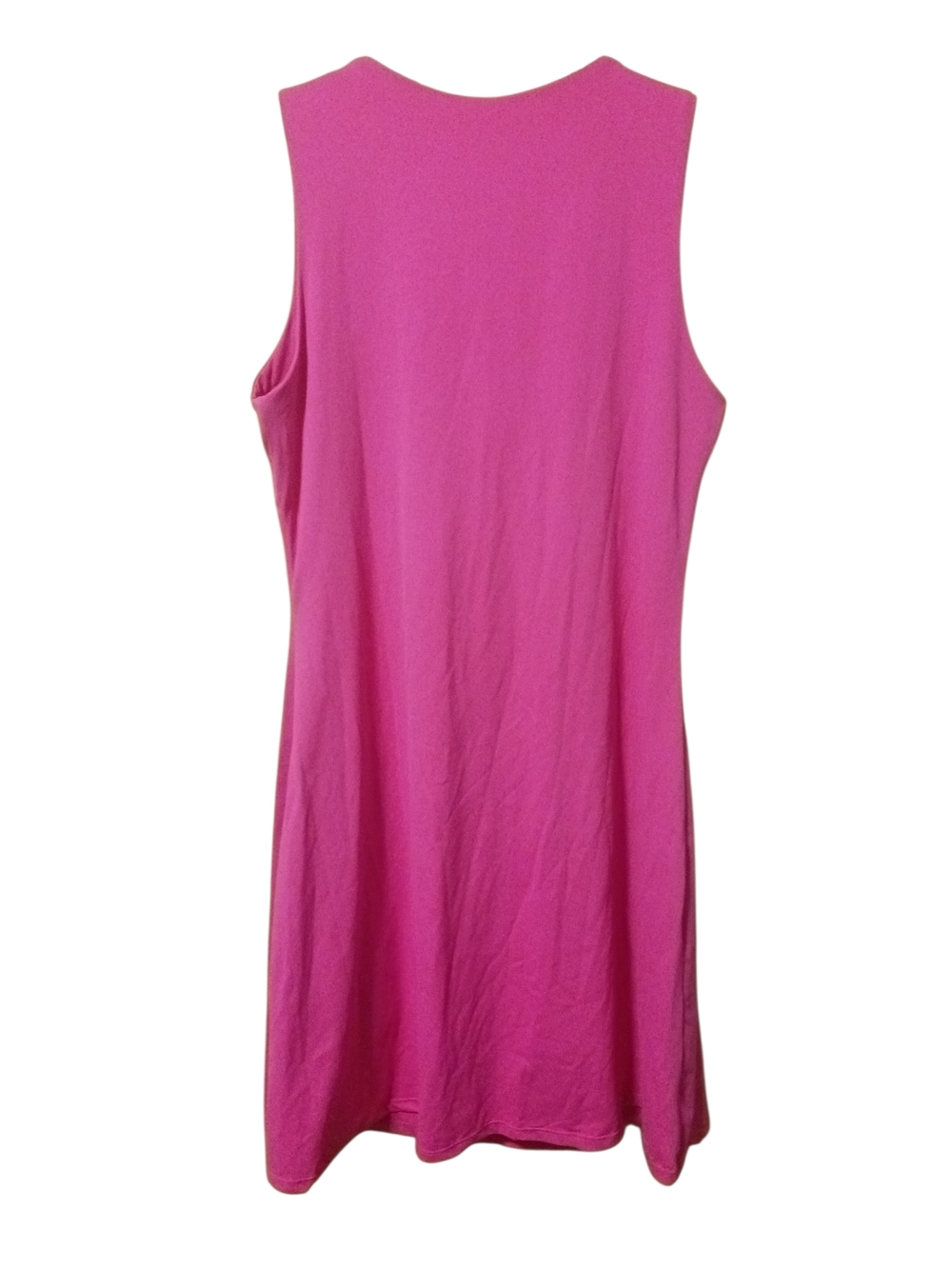 Qinsen Sleeveless Square-Neck FitnessTank Mini dress in Bright Pink Sixe Xl - Picture 5 of 7